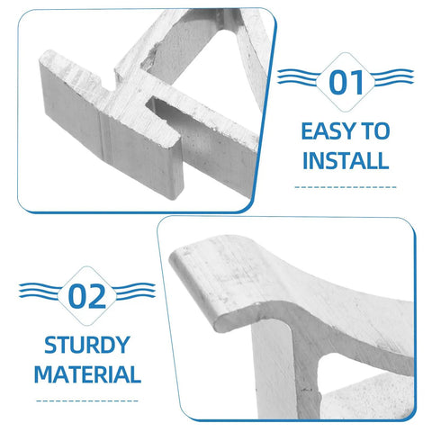 Close-up of Heavy Duty Refrigerator Shelf Clips And Aluminum Bracket Set 10 Pack, showing sturdy metal and installation ease.