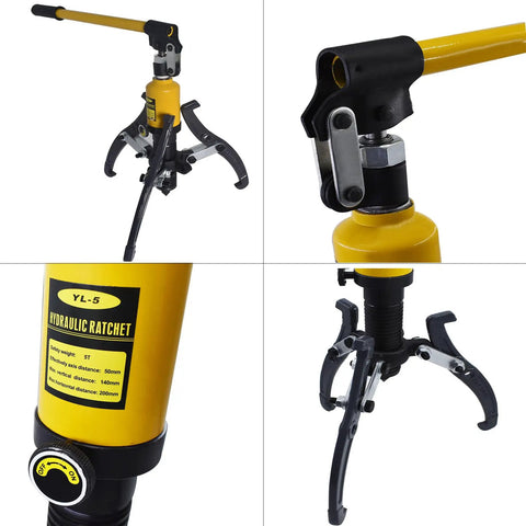 5 Ton Hydraulic Gear Puller Kit With Bearing Separator And All In One Pump For Auto Repair And Industrial Jobs Heavy Duty Claws