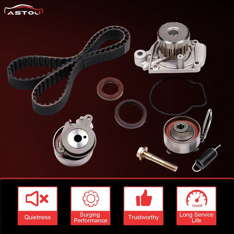 1.7L Timing Belt Kit With Water Pump For Honda Civic 2001 2002 2003 2004 2005 L4 SOHC Engine Drop In Replacement With Tensioner OE Style