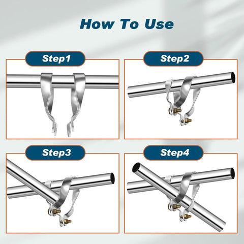 16 Pack Cross Connectors For Greenhouse One And Three Eighths Inch By One And Three Eighths Inch Aluminum Purlin Brackets Clamps Pipe Clips Garden Farm Frame Top Rail Fence Accessories