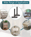 Image showing uses of 8 Piece M8 Swivel Leveling Feet Set With Four Pronged T Nuts And Lock Nuts Heavy Duty Furniture Levelers.