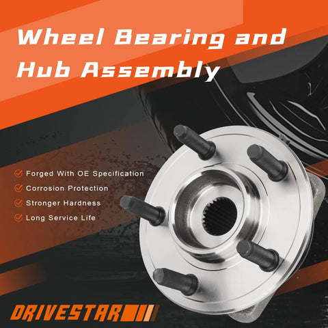 Front Wheel Bearing And Hub Assembly Fits Ford Ranger 2009 2011 And Mazda B4000 2003 2010 4WD 5 Lugs With ABS
