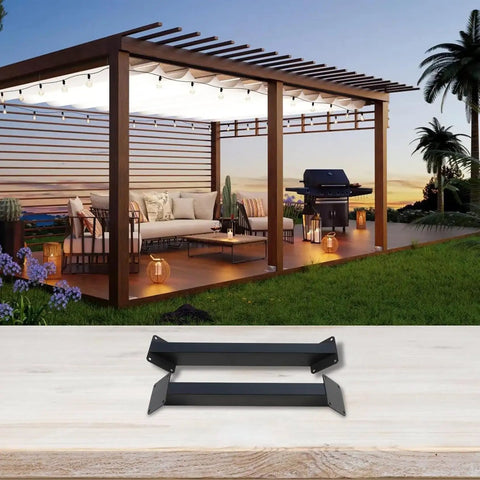 Beefy Heavy Duty 45 Degree Angle Bracket Set For Pergola Posts And Beams Wood Post Support Bracket Kit For Pergolas Gazebos Patios Tree Houses Includes Two Pieces