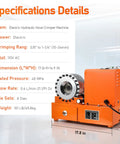 110V Electric Hydraulic Hose Crimping Machine With 8 Dies For 3/8 To 1-1/4 Inch Auto Ac Steering And Fuel Lines 0.6L Min portable tool 17.8x9x14.9 in