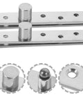 2 Pack Concealed Stainless Steel Door Hinges For Wooden Doors Central Pivot Hinge With 360 Degree Rotation, silver finish