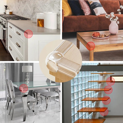 Kid Safe Corner Guards For Baby Proofing Edges And Tables, 40 Pack, Soft Padding for furniture in kitchens, living rooms, and more.