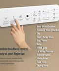 Smart remote for Upgraded Elongated Bidet Toilet Seat With Adjustable Warm Wash And Hot Air Dryer featuring control buttons.