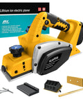 Knock Out Woodwork Projects With This Portable Cordless Handheld Planer featuring a lithium ion motor and adjustable depth settings.