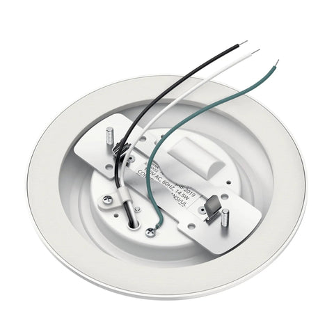 6.4 Inch Led Flush Mount Ceiling Light White Finish Delivers 1000 Lumens wiring and mounting hardware for installation.