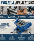 Industrial Grade Bench Vise With 6.3 Inch Jaw Width Built Tough For Real World Workshop Use, cross slide drill press vise