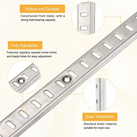 16 Pack Adjustable Shelf Brackets For 35.4 Inch Shelf Track Stainless Steel Wall Shelves Standards And Supports For Garage