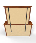 Premium Heavy Duty Mirror Support Brackets Rock Solid Adjustable 60 Inch mounted on dresser back for secure safety.