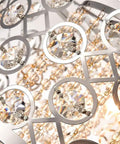 Detail of Dope Modern Crystal Raindrop Chandelier 5 Light Chrome Pendant Hanging Light For Dining Room Living Room Kitchen ETL