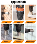 15 Piece Diamond Hole Saw Drill Bit Set For Tile Glass Ceramic Porcelain Marble Granite Stone With Diamond Coated Bits