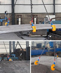 Heavy Duty Vertical Lifting Clamp Built Tough For Sheet Metal Transfers Pro Grade Alloy Steel lifts large metal sheets in construction.