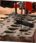 Manual Hole Knockout Puncher Tool Kit With Hydraulic Punch Driver creating clean holes in metal sheet for electrical conduit installation