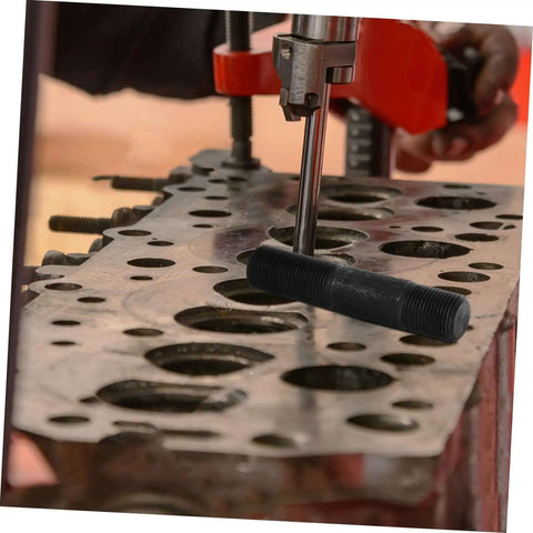 Manual Hole Knockout Puncher Tool Kit With Hydraulic Punch Driver creating clean holes in metal sheet for electrical conduit installation