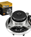 Front view of Front Wheel Bearing Hub Assembly For Ford Expedition 2011-2014, F-150 2011-2014, Lincoln Navigator 2011-2014, 6-Lug, ABS Included, RWD Front Hub Replacement Part 515143 with box packaging.