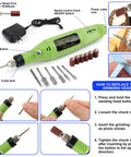 103 Piece Professional Model Tool Kit For Plastic Models And Gunpla, electric drill with accessory bits and replacement instructions