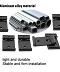 1.08 Inch Width Din Rail Mount Bracket Built Tough Aluminum Alloy Clip For 35mm Universal DIN Rail Six Pack front view