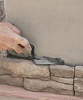 Pointing Trowel For Masonry And Mortar Finishing, Pro Grade For DIYers, Durable Cement Tool with Soft Grip Handle on stone wall