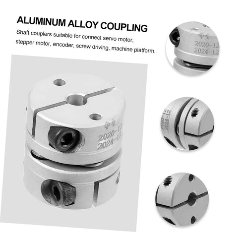 Top Notch Aluminum Alloy Flexible Shaft Coupling For Stepper Motors, CNC And 3D Printers With Secure Clamp Style Easy Install Keyed Design Handles Misalignment Like A Boss, silver