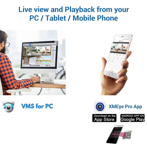 User viewing 16 Channel Hybrid DVR For CCTV Security System With 5MP 4MP 1080P AHD TVI CVI on mobile and desktop screens.