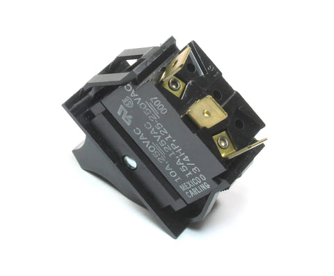 Heavy Duty SPDT Paddle Switch On Off On 10A At 250VAC And 15A At 125VAC Three Quarters HP Black Paddle Toggle For DIY Projects Home Wiring And Power Tools For Gearheads, black terminal view