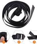 Coiled Beefy Heavy Duty Cinch Tie Down Straps With Cam Buckles 4 Pack 1m Black Rugged All Weather Nylon Lashing Straps
