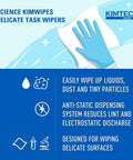 Kimtech Science Kimwipes Delicate Task Wipers pop-up box, white wipes, 286 sheets