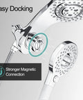 8 Spray Bathtub And Shower Faucet Combo With Dual Shower Heads And Slick Magnetic Handheld 2 In 1 Tub And Shower Trim Kit Chrome Finish
