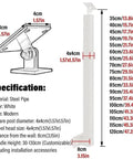 Matte White Square Metal Railing Post For Indoor And Outdoor Deck Stair Handrail Baluster Floor Mount With Adjustable Angle Bracket Knockout Finish No Sweat Setup 1 Piece with detailed specifications
