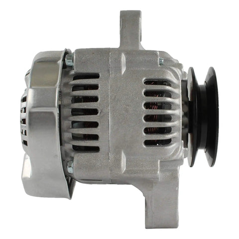 Heavy Duty 12 Volt Alternator Delivering 35 Amps With Internal Voltage Control For Lamborghini Tractor 6R Dt 2.5L side view with V Sheave