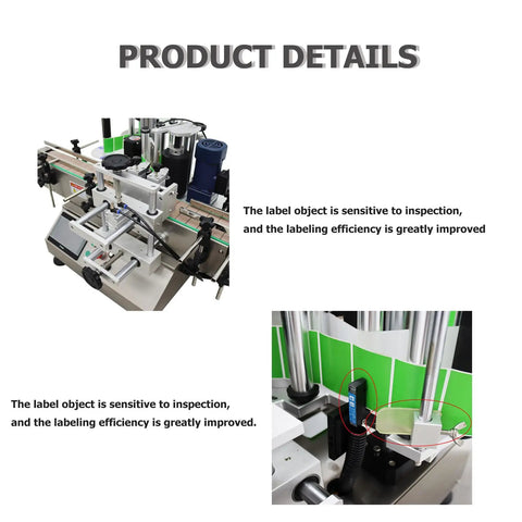 Premium Automatic Labeling Machine For Round Bottles High Speed Label Applicator close-up of labeling mechanism showing efficiency features.