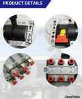 Close-up of controls on PTO Hoist Air Shift Control Valve With Dual Dump Pump Control For Dump Truck Or Trailer Hydraulics Replacement