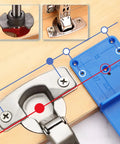All In One 35mm Forstner Drill Bit And Hinge Jig Set With Door Hinge Hole Template Locator for Concealed Cabinet Hinges