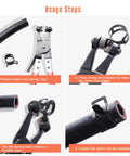 Steps showing usage of 12 Pack 1.1 Inch 28mm Spring Band Hose Clamps With Constant Tension Auto Fuel Line Silicone Vacuum Hose Steel Clamp