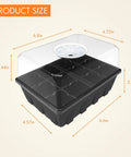 3 Pack Seed Starting Tray Set With 36 Cell Germination Trays And Adjustable Humidity Vented Dome, 6.6 by 4.5 inch size
