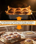 30 Pack Disposable Aluminum Foil 8x8 Inch Square Pans with Lids, cinnamon rolls baking and storing for easy transport and takeout