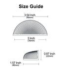 Size guide for Oil Rubbed Bronze Cabinet Pulls Set, 10 Pack, Three Inch Hole Centers, 90mm by 40mm, side and front view dimensions.