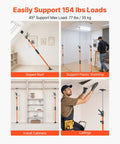 VEVOR cabinet jack support poles, 8-pack orange steel telescoping rods for installing cabinets and lifting drywall