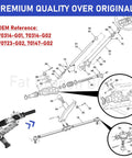 Diagram of EZGO Steering Rack for 1994.6 to 2001 TXT and Medalist Golf Carts OEM 70314 G01 70314 G02 assembly replacement