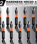 10 Pack Magnetic Phillips Bit Set PH2 Impact Magnetic Bits For Drill And Screwdriver One Inch To Six Inch Long Premium S2 Steel