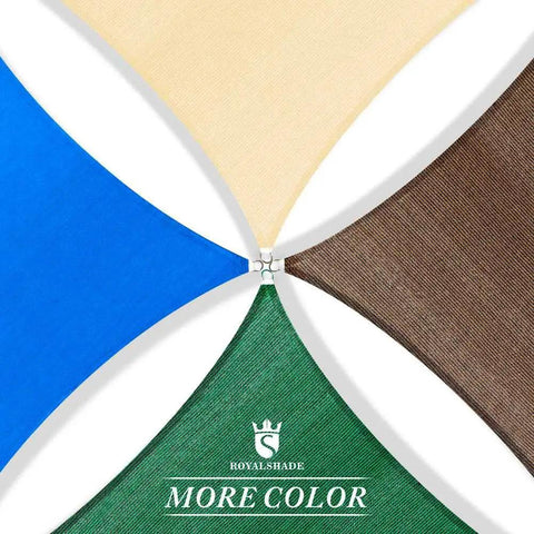 Beige Triangle Sun Shade Sail Canopy For Patio Outdoor Space Heavy Duty Build With UPF50 Plus UV Blockage in multiple colors