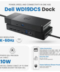 Heavy Duty Usb C Docking Station For Precision Workstations Dual Monitor Hub With 240 Watt Power Delivery showing ports and specs.