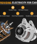 Beefed Up Alternator Replacement Compatible With Dakota 3.7L 2004 Through 2006, Dakota 4.7L 2001 Through 2006, Jeep Grand Cherokee 4.7L 2001 Through 2003, Jeep Liberty 3.7L 2003 Through 2006, Mitsubishi Raider 3.7L 4.7L 2006 Replacement 13873 400 52058