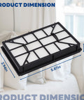 EF 12 Replacement HEPA Filter dimensions 5.87x3.94x0.9 inches