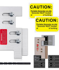 Interlock Kit For Generator Hookup In QO And Homeline Panels 100 Amp Or 125 Amp, anodized finish, includes drill bit and caution labels