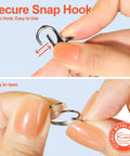 Top Tier Silver Lobster Clasp Kit Featuring Thirty Heavy Duty Snap Hooks Plus Thirty Flexible Split Rings Made For Dope Keychain Creations And Slick Jewelry Assembly, showing ease of use.