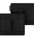 Dual Insert Pouch Elastic Holster Set front view, showing two modular elastic pockets in black for quick access gear